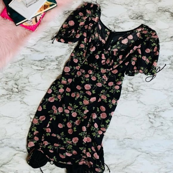 NWOT For Love and Lemons Biscotti Mini Dress Small - Picture 5 of 6